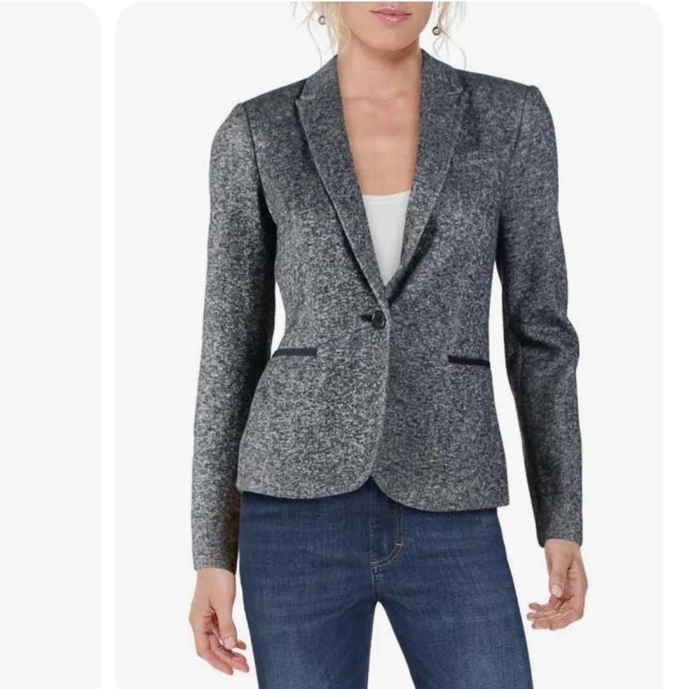 TOMMY HILFIGER Buttoned Heather Blazer Jacket